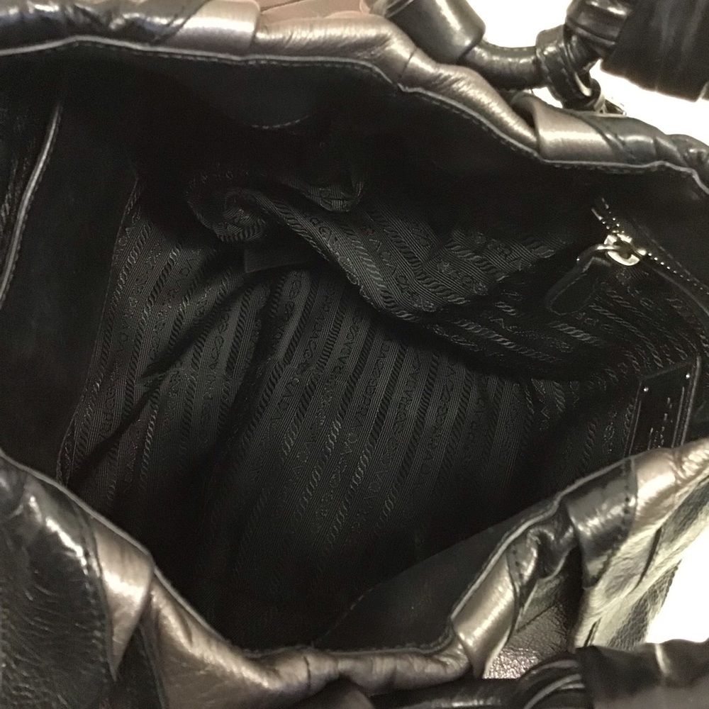 Prada Striped Leather Hobo - Picture 6 of 9